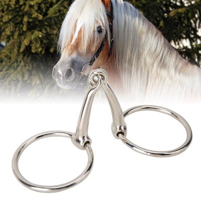 Iron Horse Ring Snaffle Bit Hollow Jointed Mouth for Equestrian Supplies