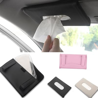 Držák na ubrousky s clonou do auta, úložný box na papírové ručníky, klip na papírové ručníky s clonou do auta