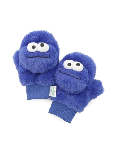 Sesame Street Market HAPPY HOLIDAYSKIDS Knit Mittens SSMKGG256714 Kids Blue Free Size