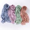 2024 New Imitation Silk Bubble Chiffon Handmade Diamond Scarf Hui People Scarf Malaysian Headscarf Scarf 175CM