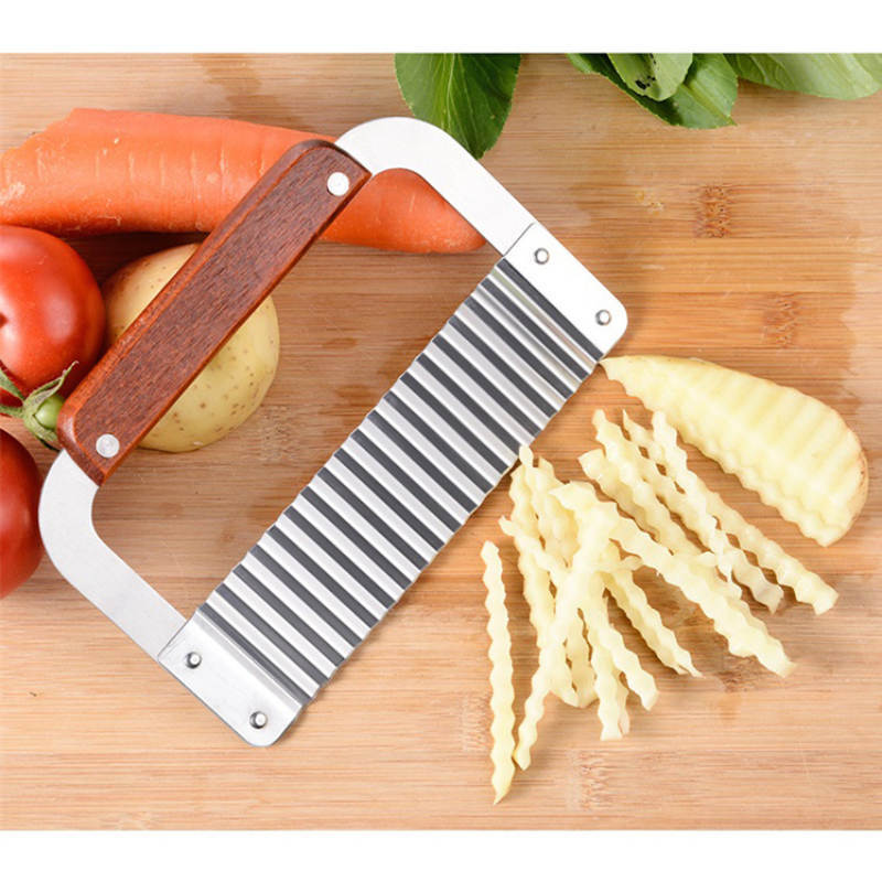 Kitchen Tools: Stainless Steel Wavy Knife Wavy French Fries Potato Shreds CutterMulti-functional Vegetable Cutter