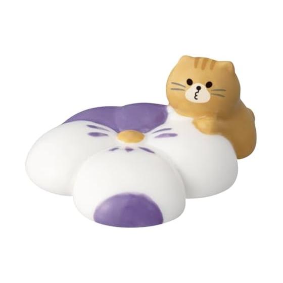 Decole Corporation Hanao Cat Chopstick Rest Pansy MG-38683 Approx. 43x42xh20