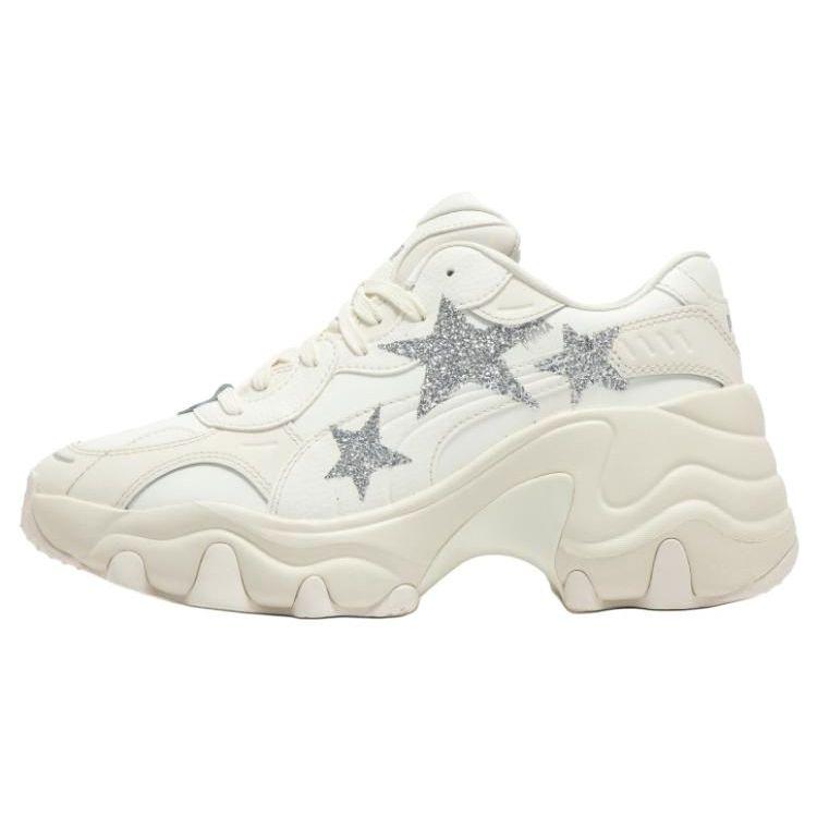 Puma Pulsar Wedge Star Frosted Ivory Silver Women Sneakers Cream 398675-01