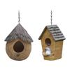Hanging Sculpture Garden Statue Resin Figurine Outside Birdhouse Decorative Bird House for Farm Porch Fireplace Yard Fence