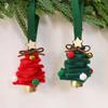 Weihnachtsbaum Anhänger Charmante DIY Wolldekoration Filzwollkugeln Kranz Hochwertige Jingle Bell Plüschgirlande für Tür Zuhause