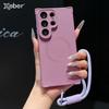 Lanyard Wrist Strap Magnetic Phone Case For Samsung Galaxy S26 Ultra S25 S24 Plus S26 Shockproof For Magsafe Hand Rope Cover