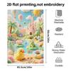 Fairy Castle Duck Beach Towel, Cute Print Soft Absorbent Kids Bath Towel