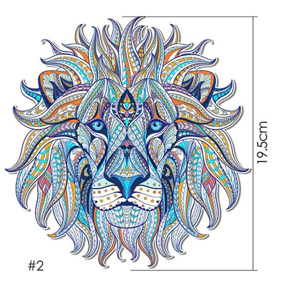 Fashion DIY Lion Iron-on Heat Transfer Clothes Patches Stickers Applique Decor