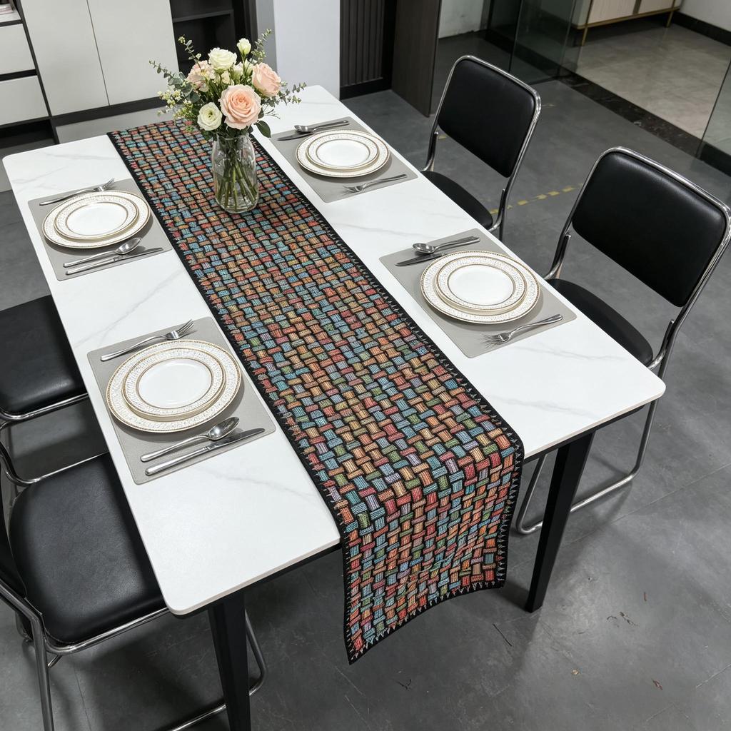 Dining Table, TV Cabinet and Center Table Use Decorative Nordic Premium Cotton Linen Modern Table Runner