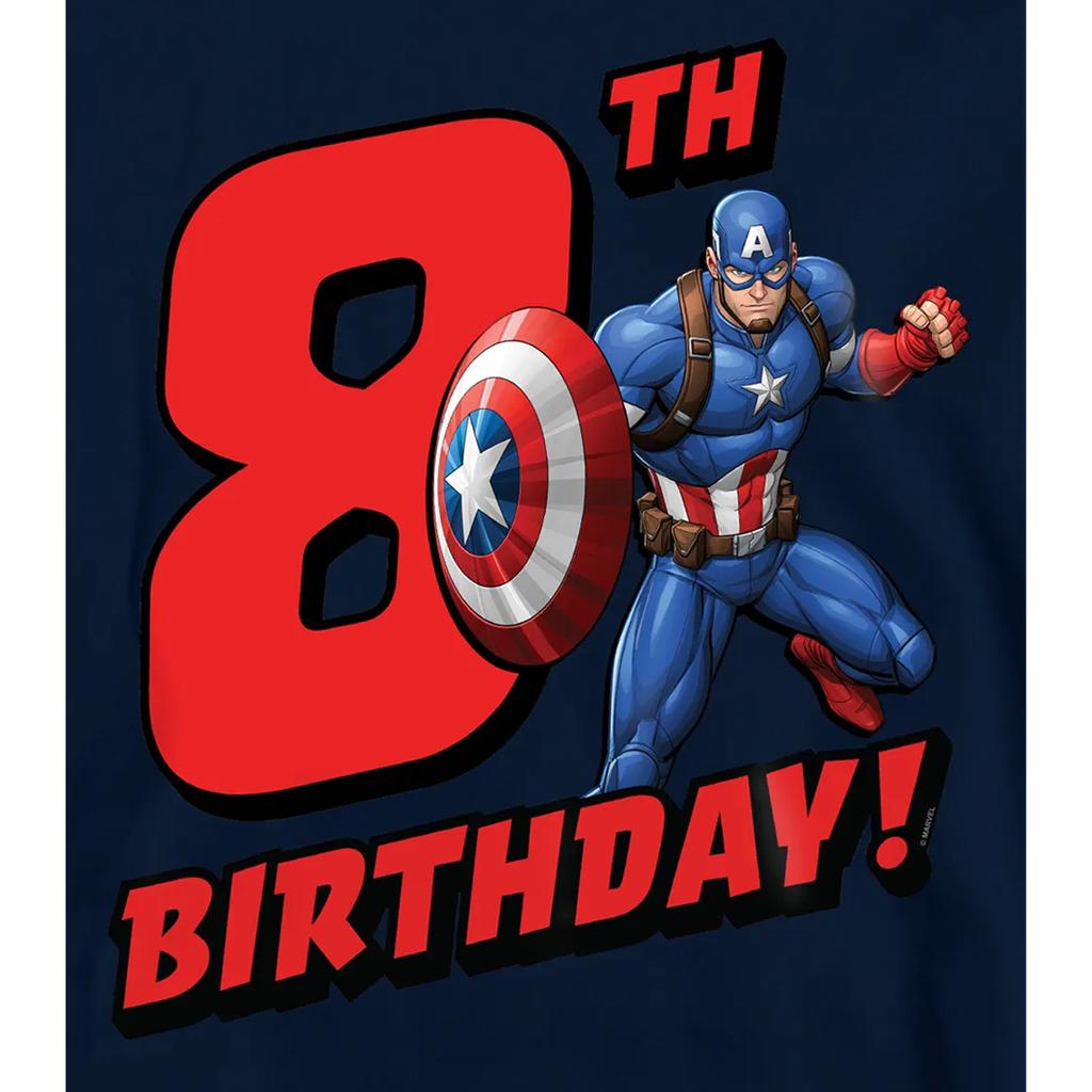 Captain America Childrens/Kids 8th Birthday Pull Over Hoodie