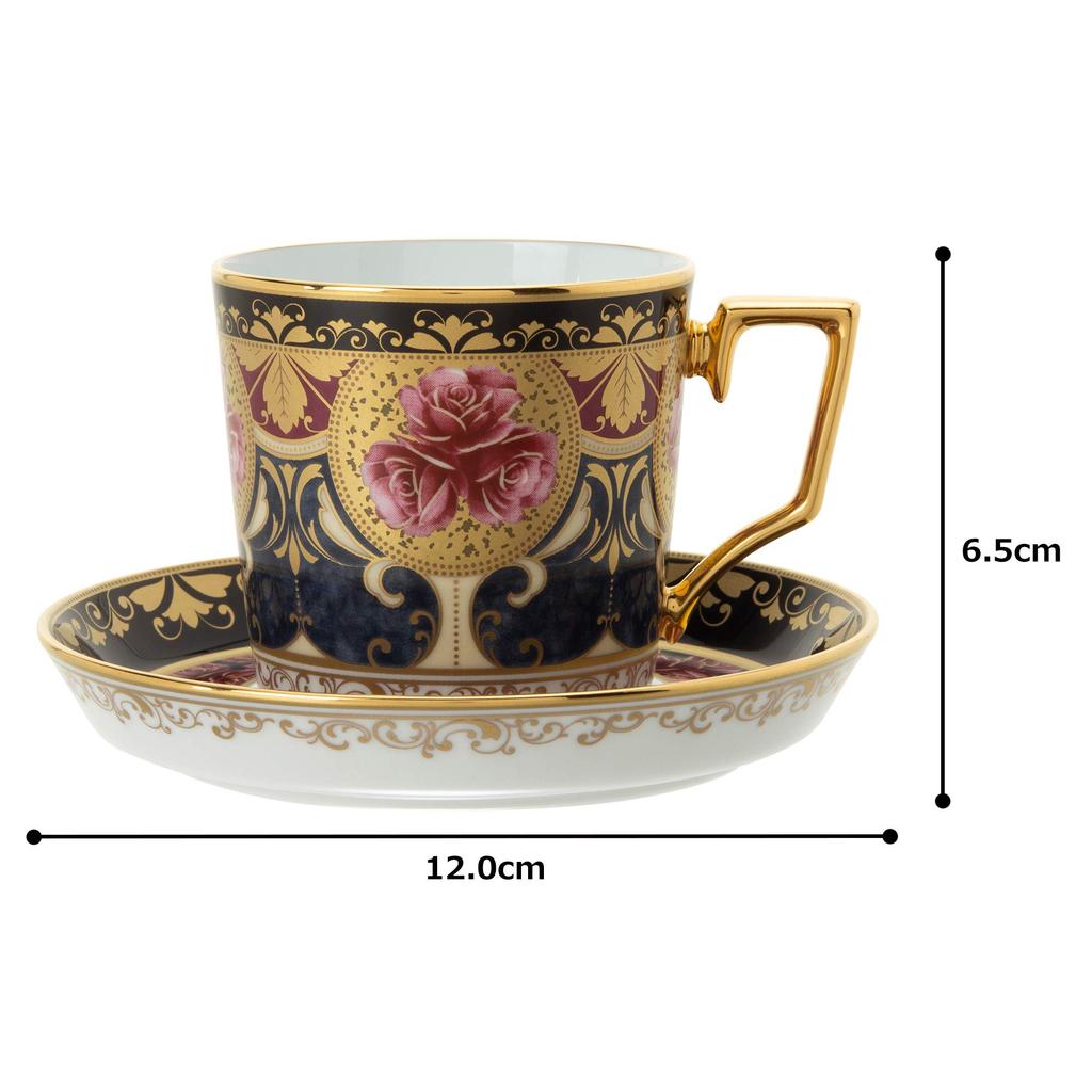 Noritake Coffee Cup Saucer 160cc Homage Collection Colored Rose Pattern Fine Porcelain & (Premium White) T2402/H-769