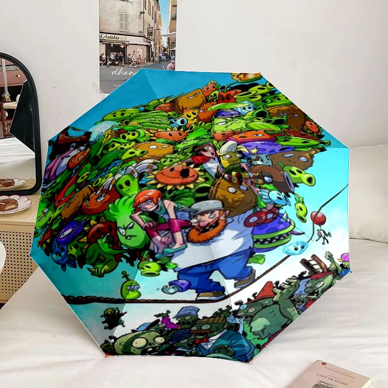 Vibrant Battle Zombies Umbrella 8-Frame for Travel, camping, Casual Lightweight Portable Umbrella, Essential for every family Holidays Gift