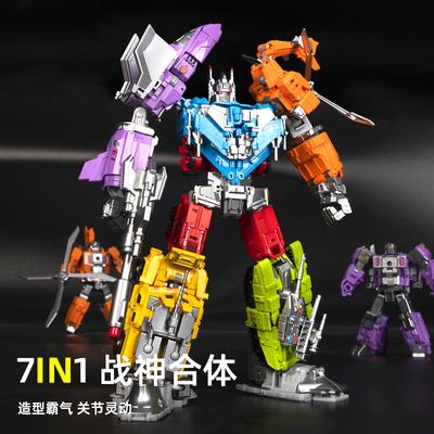 Brinquedo Transformável 7 em 1 Figura Modelo King Kong Mar, Terra e Ar Equipe Transformável Porta-Aviões Tanque Infantil Menino
