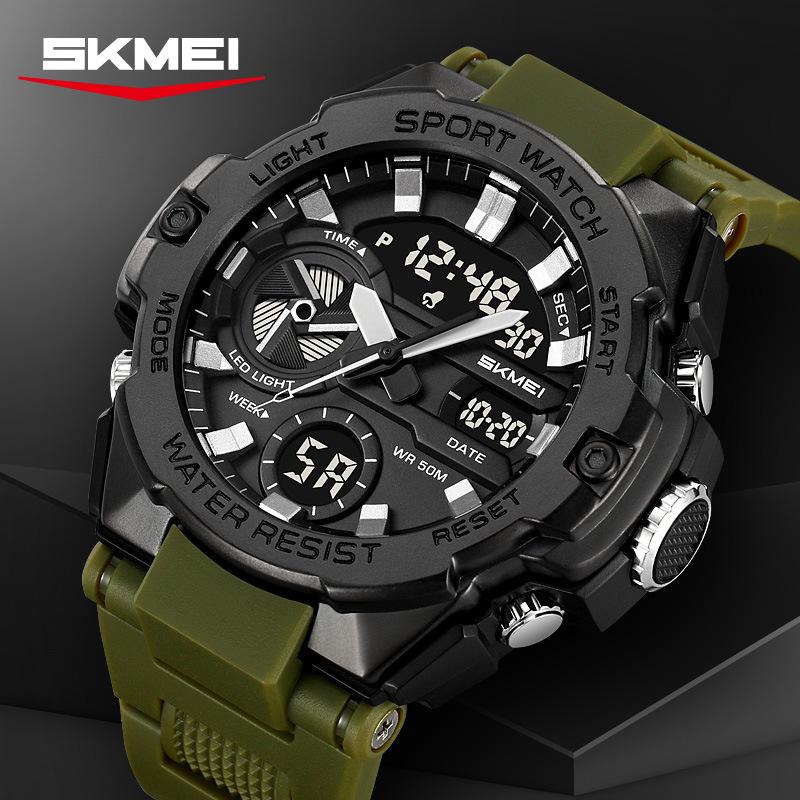 Skmei Electronic Watch Multi-function Student Watch Waterproof Sports Men's Electronic Watch Trend Dual Display Watch