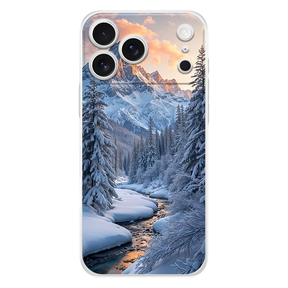 Klare TPU-Handyhülle für iPhone 17 Air 16E 16 11 15 14 Pro MAX 12 13 7 8 Plus SE Oster-Abdeckung Schutz Antarktis Schneelandschaft