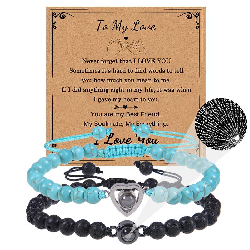 JYL TS Bracelet Custom Photo  Faceted Beads Preserves Memories & Love
