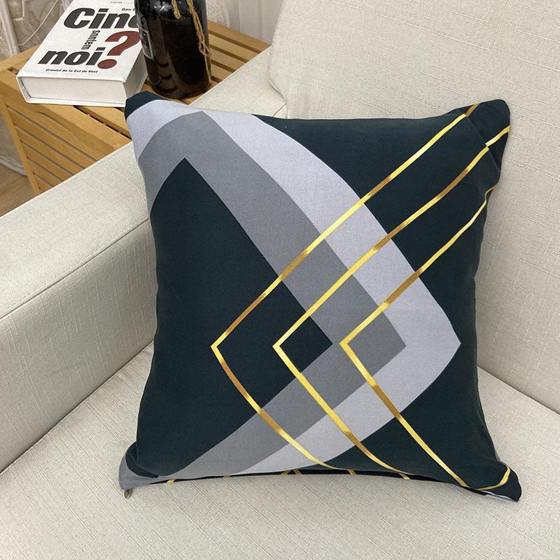 Polyester Pillow Case Cushion Cover 45x45cm Artistic Plaid Decoration Sofa Bedroom Throw Pillows