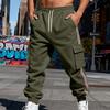 Men's Vintage-Inspired -Lined Utility Cargo Pants With Elastic Waist & Cuffed Ankles | Relaxed Fit Outdoor For Hiking & Casual Wear