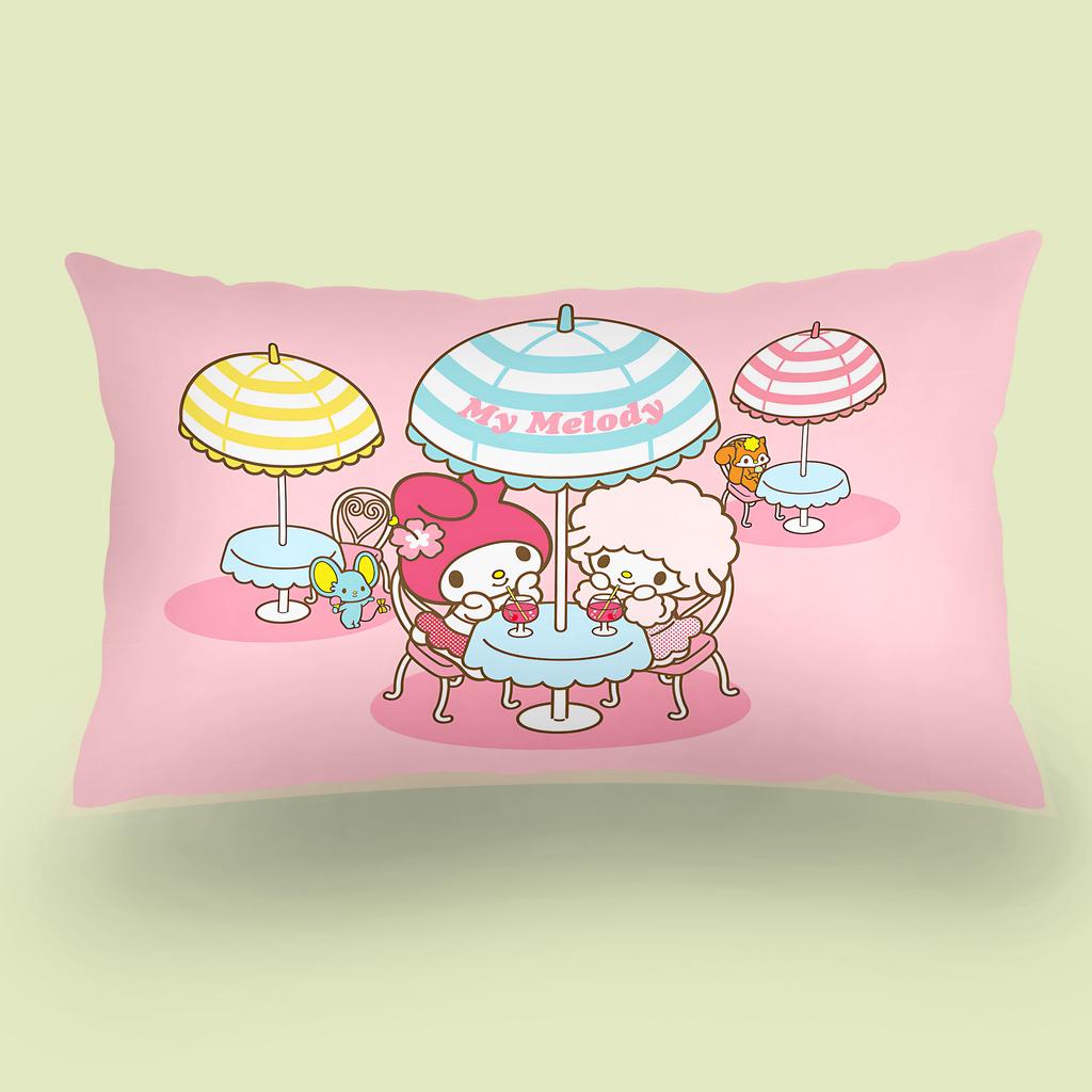 Cartoon My Melody Pillow Covers Cartoon Sofa Decorative Home Double-sided Printing Short Plush Cute Cushion Cover