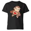 Monkey Is All Heart Funny Animal Graphic Boys Girls Kids T Shirt