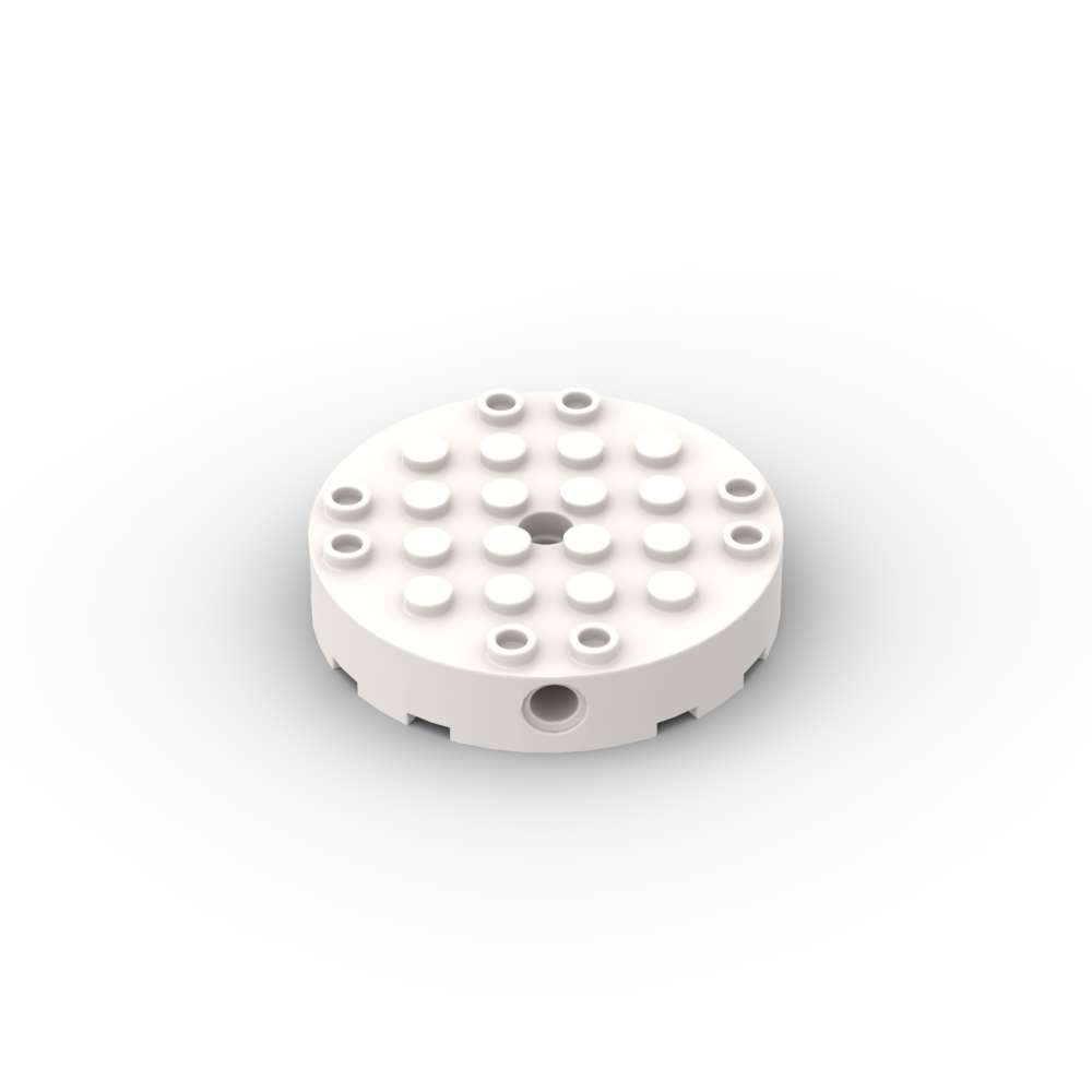 

Non-Toxic Moc 1Pcs 18897 Round 6X6 With Four Side Building Blocks Pin Holes And Center Bricks Educational Particle Toy Children Kid Gift