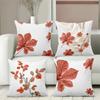 Floral Leaf Pattern White Cushions for Home Decor Polyester Pillowcase, Sofa Decorative Cushion Cov Headboard Pillow