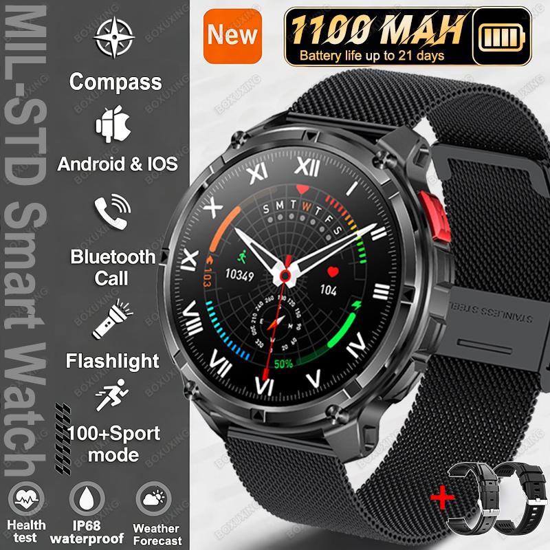 New T-Rex3 Ultra 1100mAh Battery Smart Watch Men GPS Track Compass IP68 Waterproof Sports Tracker Outdoors Military Smartwatches