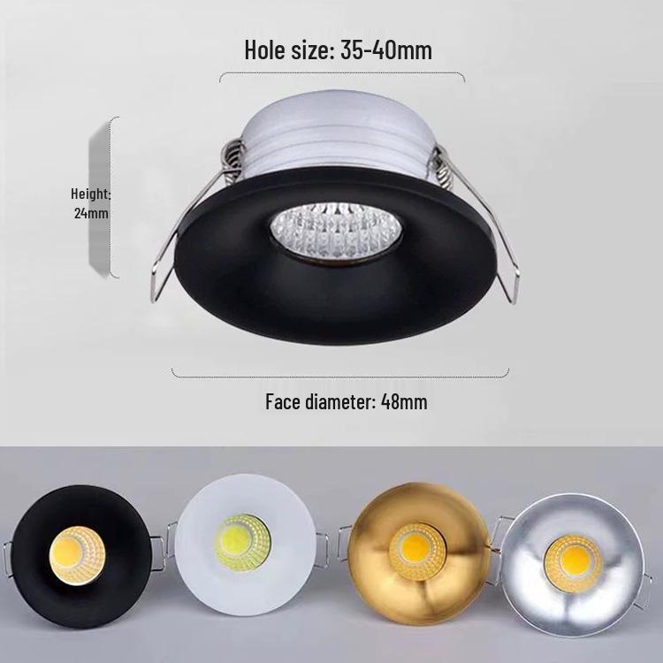 Mini LED Recessed Spotlight for Jewelry/Wine Display, 3cm-4cm Opening, Bullseye/Starry Sky Design