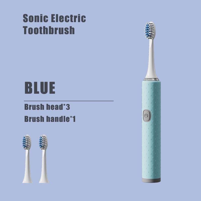 Elektrický zubní kartáček s měkkými štětinami DuPont kartáčková hlavice IPX7 Vodotěsný, bateriově napájený přenosný sonický zubní kartáček Specialized pro dospělé