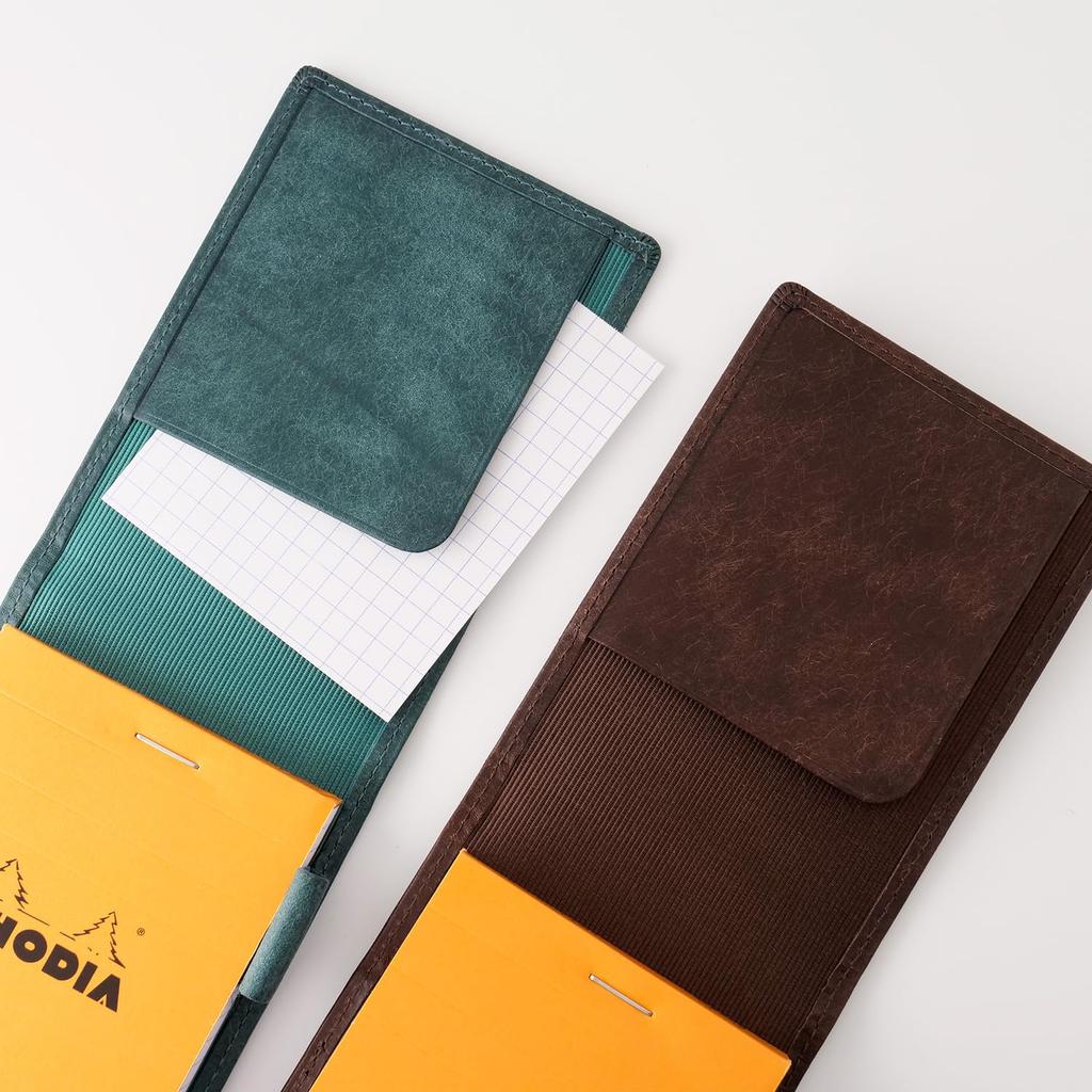 Slip-On PB RHODIA Memo Cover No. 11, Italian Leather Pueblo Compact, Nero (Black) IPV-6001