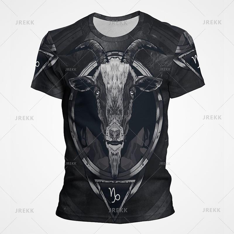 Scorpio Leo Pisces Sagittarius Twelve Constellation T Shirt Men Summer Vintage Tshirt Funny 3D Print T-shirt Casual Tops Tee