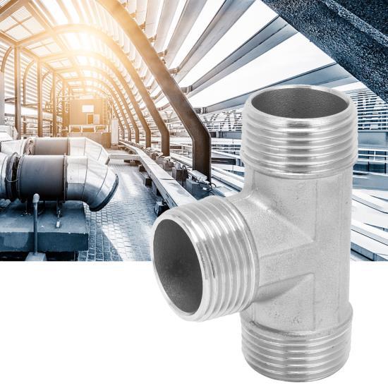 Tvarovaný konektor G1in s vnějším závitem, nerezová ocel, T-kus, hardware, potrubní armatury