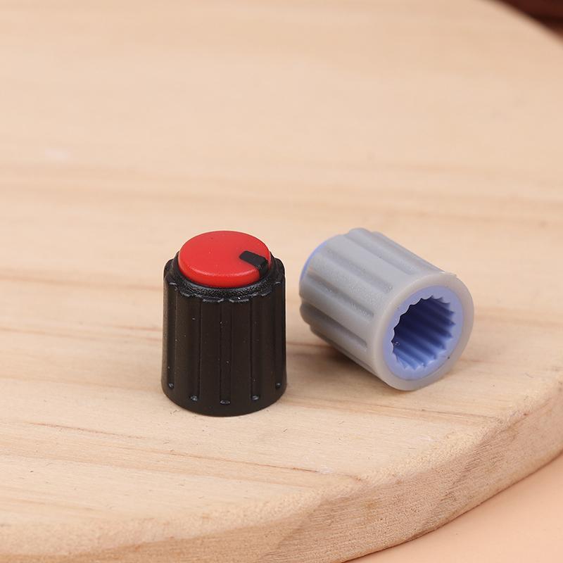 20Pcs Dual Color Knob 10X12Mm Small Volume Adjustment Hat Flower Shaft Hole 6Mm Potentiometer Volume Switch Caps Control Knob