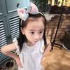 New Large Bowknot Hair Ball Hoop Fashion Simple Mesh Hair Hoop Children Headwear
