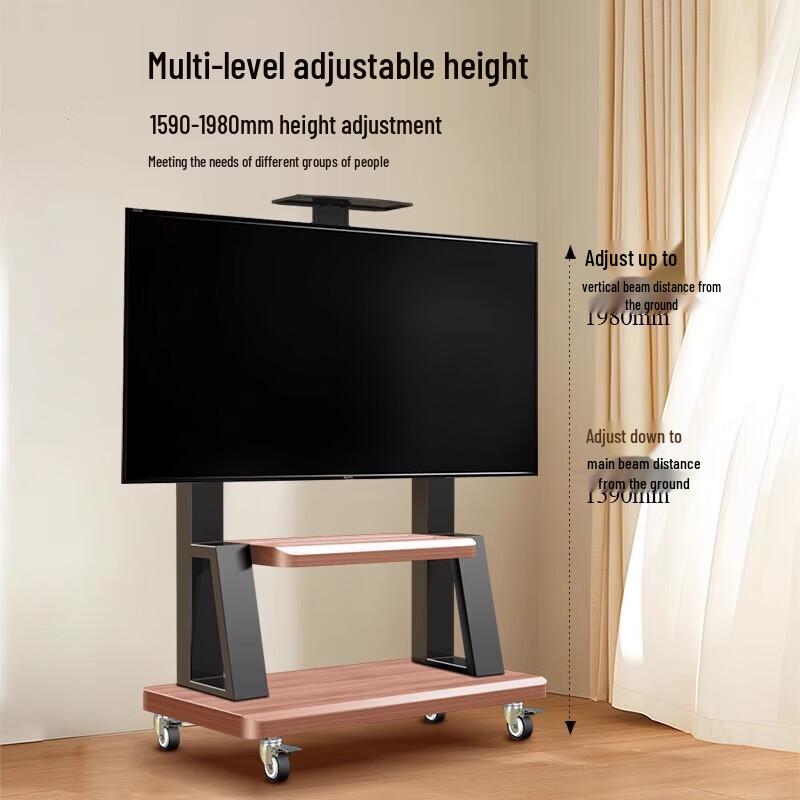 Mobile TV Stand with Storage Shelf for 50-100 Inch Screens