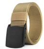 Solid Simple Color Plastic Buckle Mens Nylon Woven Waist Belt For Daily Use