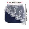 White Lace Triangle Belt Elegant Layered Design Korean Lace Apron Slimming Cut Triangular Shape Belted Overlap Scarf Photography