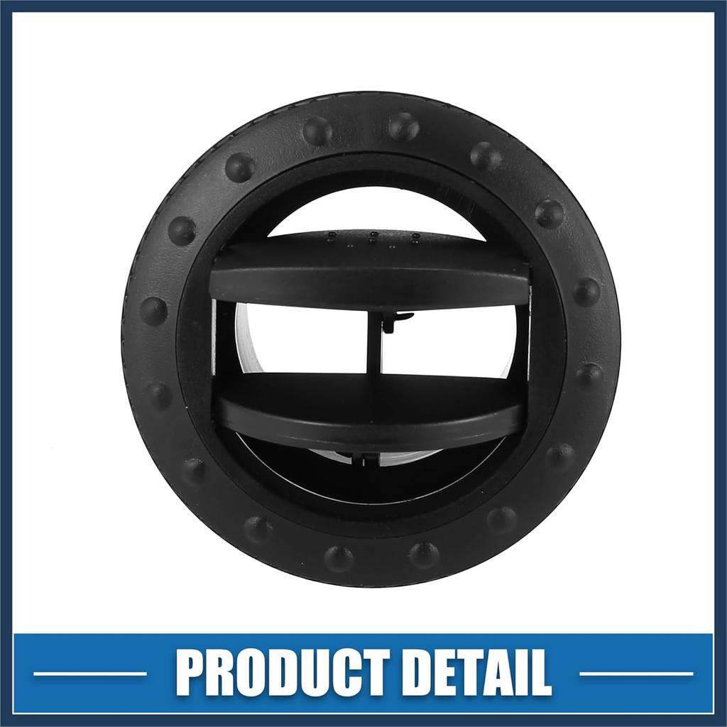 Air Conditioning Vent Outlet 60mm Rotatable Round A/C Air Outlet Vent for RV Bus Boat Yacht Black (Set of 2) Stylish Design