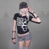 In Stock: Y2K Printed Slimming Short Sleeve Women's T-Shirt - European & American Summer Hip Hop Street Style