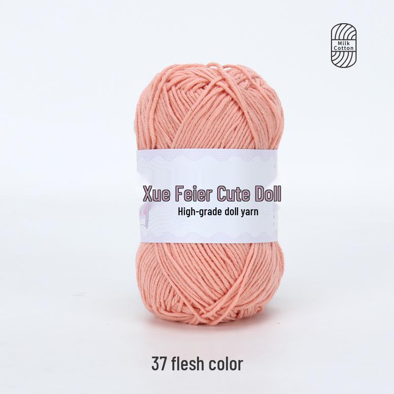 Xue Feier 4-Ply Milk Cotton Yarn: Non-Pilling, Soft Four-Strand for Baby Knitting & DIY Dolls