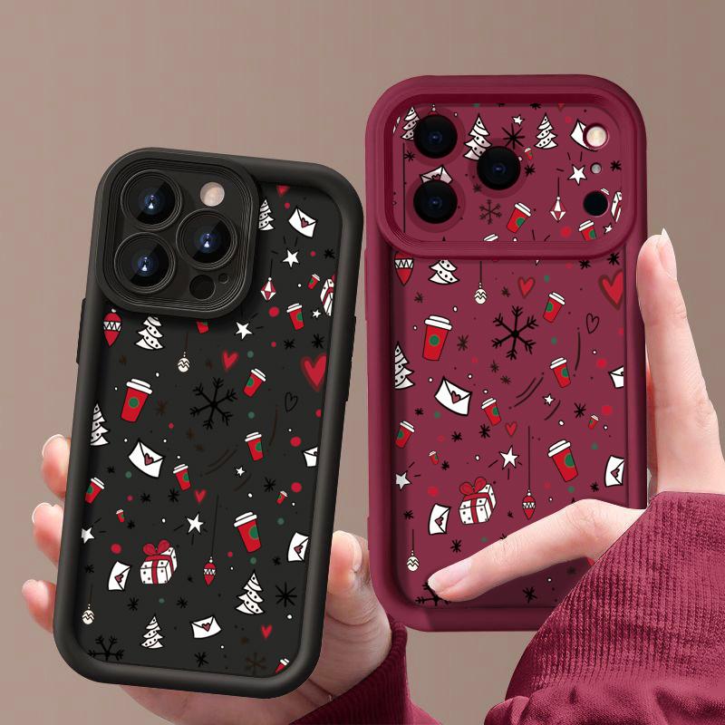Christmas Gift Print Phone Case For iPhone 17 Pro 16e 16 15 14 13 12 Pro Max 11 Soft Silicone Cover For iPhone 15 16 Plus 17 Air