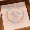 Rhinestone Flower Dopamine Zirconia Bracelet: Luxurious, Fresh Girly Style Hand Jewelry