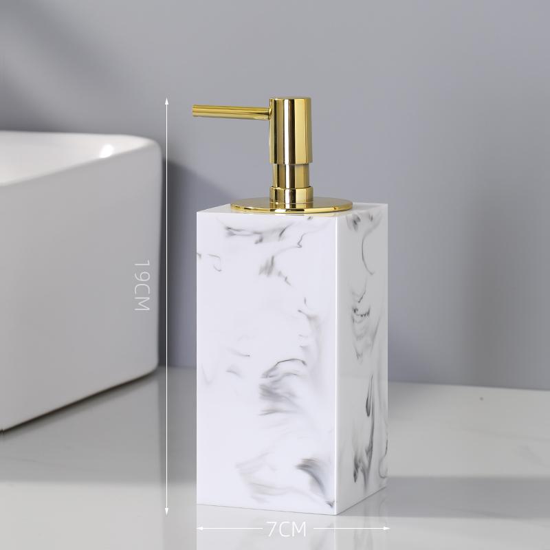 

Liquid Soap Dispensers Resin Shampoo Shower Gel Emulsion Bottle Hand Press Square Shampoo Foam Dispensers