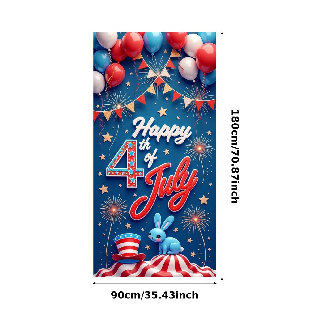 Decorative Design Happy 4th of July Celebration Banner for Holiday Party Indoor Decoration Patriotic Event