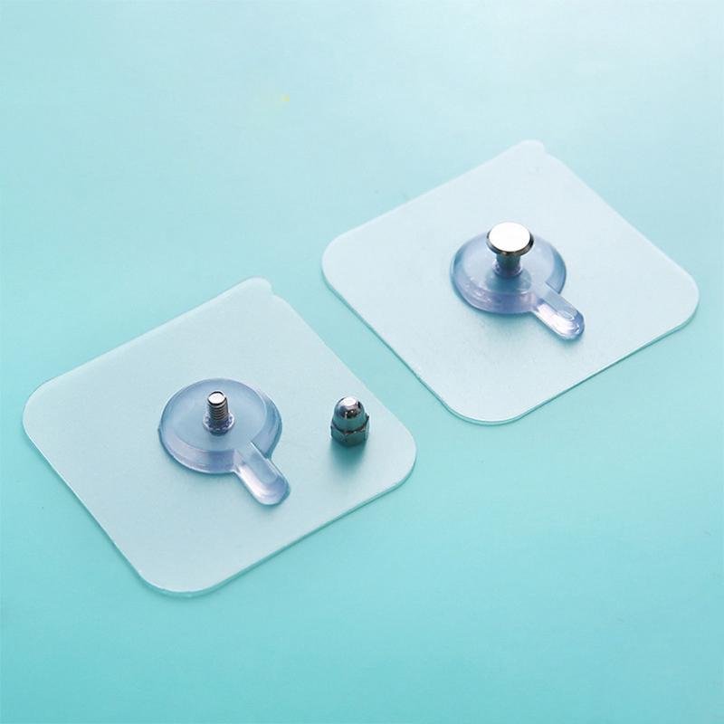 10 ks bezdierovacích skrutiek Silná samolepiaca prísavka Háčiky na stenu Vešiak na kuchynské kúpeľňové náradie