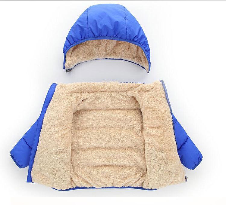Kinder Fleece-gefütterte Baumwolljacke - Jungen und Mädchen Daunenjacke, Dicke Oberbekleidung
