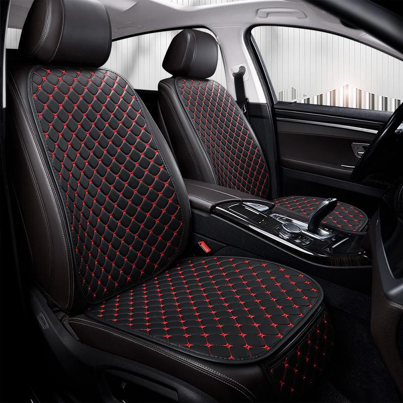 Pu Leather Car Seat Cover Universal Minimalism Soft Seat Cushion Protective Cover With Storage Pocket Car Interior Accessories