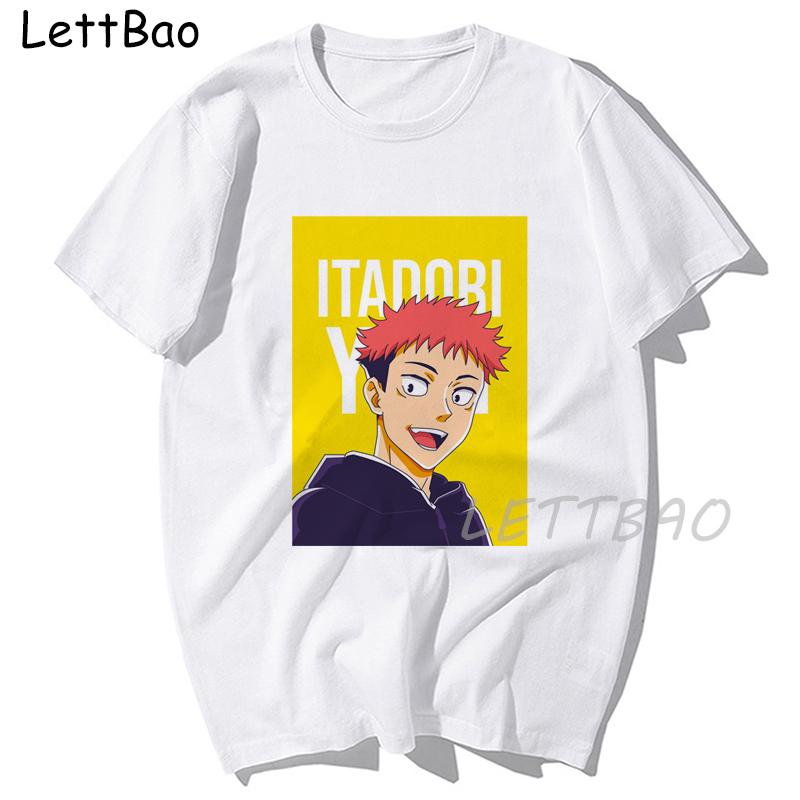 Anime Jujutsu Kaisen Manga T Shirt Unisex Women Harajuku Casual Yuji Itadori Graphics 100 Cotton Oversized