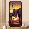 Cartoon Anime Animals For Xiaomi Redmi 12 13C 12C 13 10C 9T A2 9A 9C 7A Note 10S 8T 10 9 8 Pro 4G 5G Black Phone Case