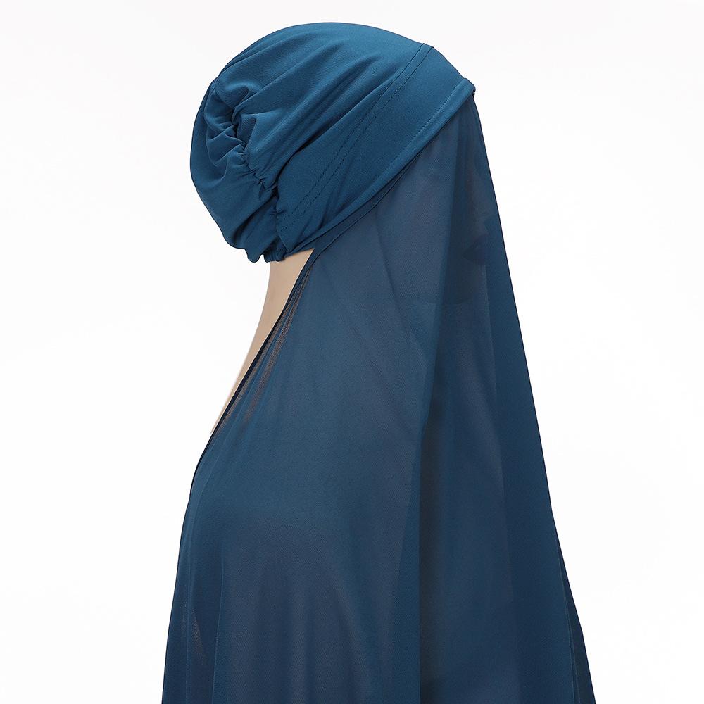 Pearl Chiffon, Convenient Head Wrap, Gauze, Scarf, Lazy Headscarf Set, Quick Pullover Scarf.